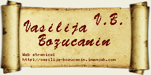 Vasilija Božučanin vizit kartica